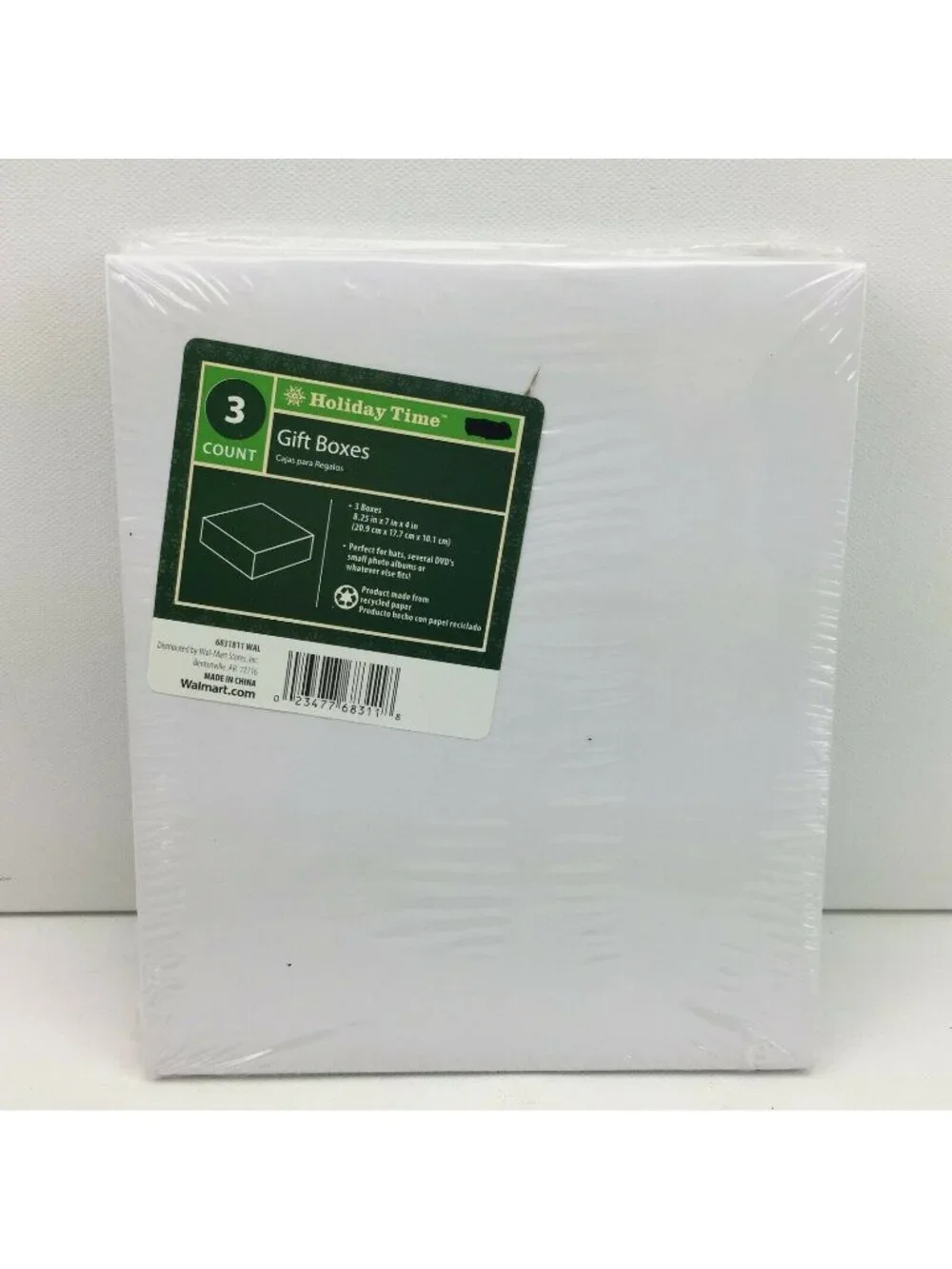 Holiday Time 3-Count White Gift Boxes 8.25